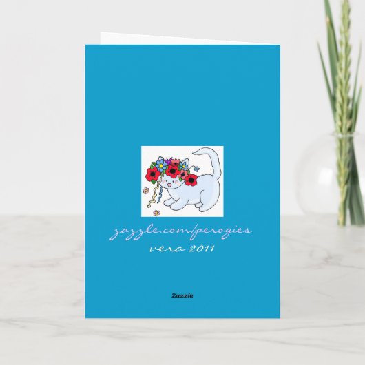 Happy Birthday Kitten Kaart (Achterkant)