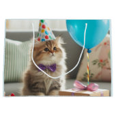Happy Birthday Kitty Cat Groot Cadeauzakje (Voorkant)