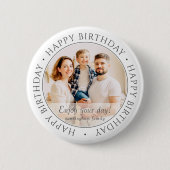 Happy Birthday | Klassieke eenvoudige aangepaste f Ronde Button 5,7 Cm (Voorkant)
