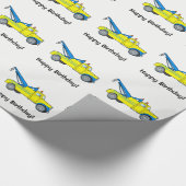 Happy Birthday: Klassieke sleepvrachtwagen Cadeaupapier (Hoek)