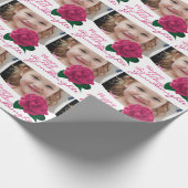 Happy Birthday-kleindochter roze omslagpapier Cadeaupapier (Hoek)