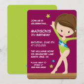 Happy Birthday | Kleine gymnast Kaart (Voorkant / Achterkant)