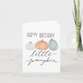 Happy Birthday kleine pompoen, Gevouwen Wenskaart Kaart (Voorkant)