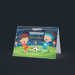 Happy Birthday Kleinzoon Football Kaart<br><div class="desc">Verjaardagskaart voor een kleinzoon die van Football houdt. Ontworpen door Kaarten geïnspireerd.</div>