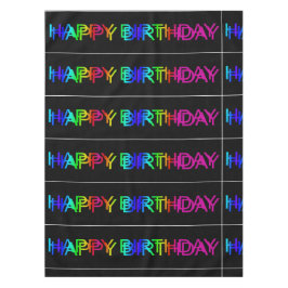 Happy Birthday kleurige kleuren Tafelkleed