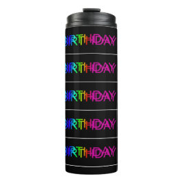 Happy Birthday kleurige kleuren Thermosbeker
