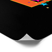 Happy Birthday, kleurrijk en feestelijk, Poster (Hoek)