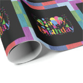 Happy Birthday, kleurrijk partijontwerp, Cadeaupapier (Rol Hoek)