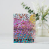Happy Birthday Kleurrijke Abstract Polka Dots Briefkaart (Staand voorkant)
