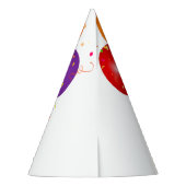 Happy Birthday Kleurrijke Ballonbundel Sjabloon Feesthoedjes (Achterkant)