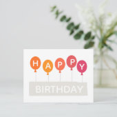 Happy Birthday kleurrijke ballonnen Briefkaart (Staand voorkant)
