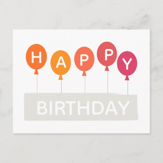 Happy Birthday kleurrijke ballonnen Briefkaart (Voorkant)