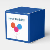 Happy Birthday kleurrijke ballonnen Cartoon Bedankdoosjes (Voorkant Zijde)