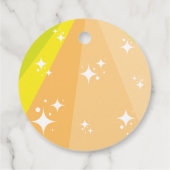 Happy Birthday Kleurrijke Cartoon Ballonnen Sparkl Bedankjes Labels (Achterkant)