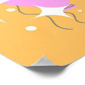 Happy Birthday Kleurrijke Cartoon Ballonnen Sparkl Poster (Hoek)