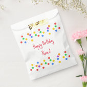 Happy Birthday Kleurrijke Confetti Party Bedankzakje (Gezegeld)