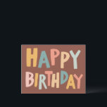 HAPPY BIRTHDAY Kleurrijke Pastel Handlettering Sch Briefkaart<br><div class="desc">Kijk eens naar deze zoete en kleurrijke kunst,  met de hand die ik voor je gemaakt heb! Voel je vrij om je eigen tekst toe te voegen of de kleuren te wijzigen. Bezoek mijn winkel voor meer!</div>