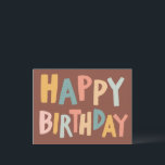 HAPPY BIRTHDAY Kleurrijke Pastel Handlettering Sch Briefkaart<br><div class="desc">Kijk eens naar deze zoete en kleurrijke kunst,  met de hand die ik voor je gemaakt heb! Voel je vrij om je eigen tekst toe te voegen of de kleuren te wijzigen. Bezoek mijn winkel voor meer!</div>