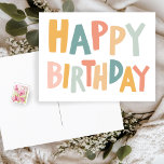 HAPPY BIRTHDAY Kleurrijke Pastel Handlettering Sch Briefkaart<br><div class="desc">Kijk eens naar deze zoete en kleurrijke kunst,  met de hand die ik voor je gemaakt heb! Voel je vrij om je eigen tekst toe te voegen of de kleuren te wijzigen. Bezoek mijn winkel voor meer!</div>