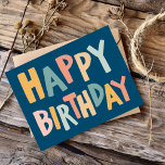 HAPPY BIRTHDAY Kleurrijke Pastel Handlettering Sch Briefkaart<br><div class="desc">Kijk eens naar deze zoete en kleurrijke kunst,  met de hand die ik voor je gemaakt heb! Voel je vrij om je eigen tekst toe te voegen of de kleuren te wijzigen. Bezoek mijn winkel voor meer!</div>
