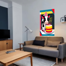 Happy Birthday, koe, cake| AI Art Poster