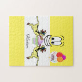 Happy Birthday Koe Cupcake Legpuzzel (Horizontaal)