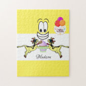 Happy Birthday Koe Cupcake Legpuzzel (Verticaal)