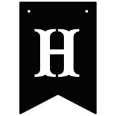 Happy Birthday Koe Print Zwart en Wit Vlaggetjes (Tweede vlag)