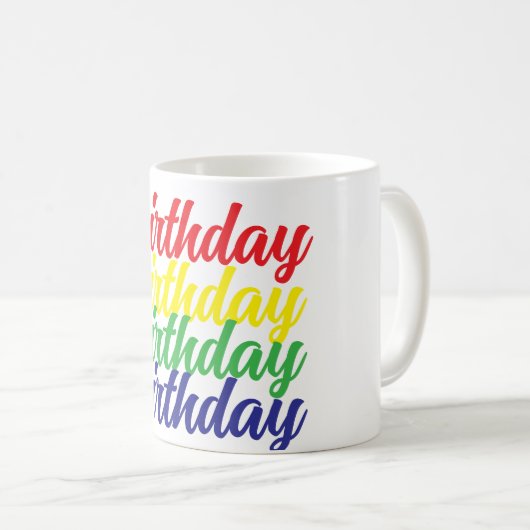 Happy Birthday koffie mok (Voorkant rechts)