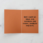 Happy Birthday Kokopelli Musician Notes Custom Kaart (Binnen)