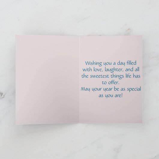 Happy Birthday komt naar Schattige Bird Kaart (Binnen)