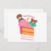 Happy Birthday Korean Hangeul Briefkaart (Voorkant / Achterkant)