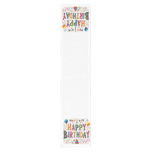 Happy Birthday Korte Tafelloper (Voorkant)