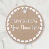 Happy Birthday Kraft Paper Bedankjes Labels (Voorkant)