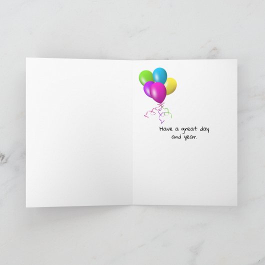 Happy Birthday kruiswoordpuzzel Kaart (Binnen)