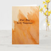 Happy Birthday kunstleraar Kaart (Gele Bloem)