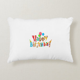 Happy Birthday" kussenontwerp Accent Kussen