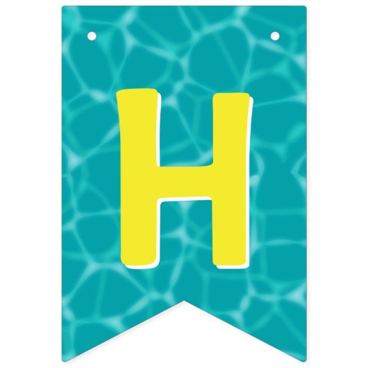 Happy Birthday l Pool Party l Summer Fruit Floats Vlaggetjes (Tweede vlag)