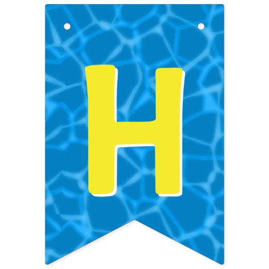 Happy Birthday l Pool Party l Summer Fruit Floats Vlaggetjes (Tweede vlag)