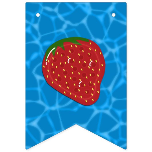 Happy Birthday l Pool Party l Summer Fruit Floats Vlaggetjes (Eerste vlag)