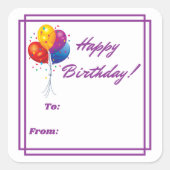 Happy Birthday Labels (Voorkant)