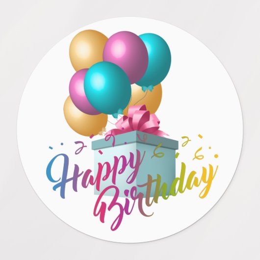 Happy Birthday Labels (Design 1)