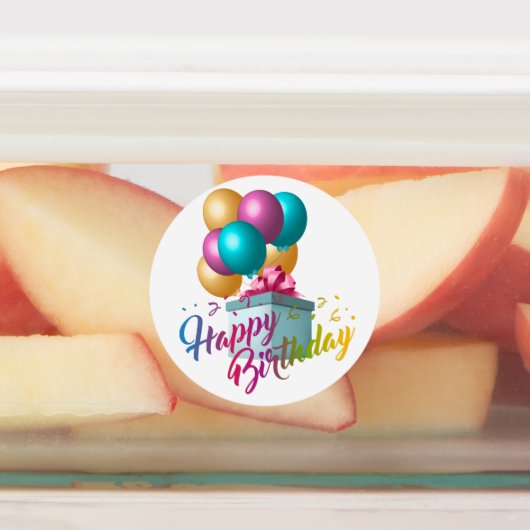 Happy Birthday Labels (Aangebracht)