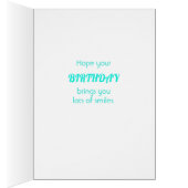 Happy Birthday, Labrador Dog Pink Flower, Schattig (Binnen (Rechts))