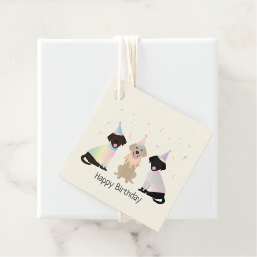 Happy Birthday Labrador Retriever Honden Bedankjes Labels (In situ)
