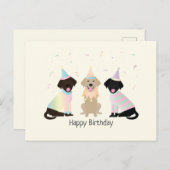 Happy Birthday Labrador Retriever Honden Briefkaart (Voorkant / Achterkant)