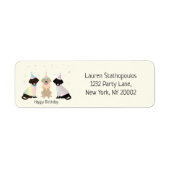 Happy Birthday Labrador Retriever Honden Etiket (Voorkant)