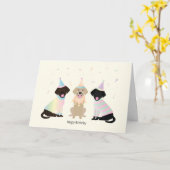 Happy Birthday Labrador Retriever Honden Kaart (Gele Bloem)