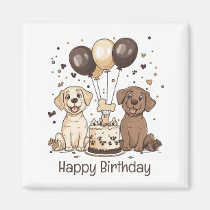 Happy Birthday Labrador Retriever Honden Magneet