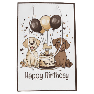 Happy Birthday Labrador Retriever Honden Medium Cadeauzakje